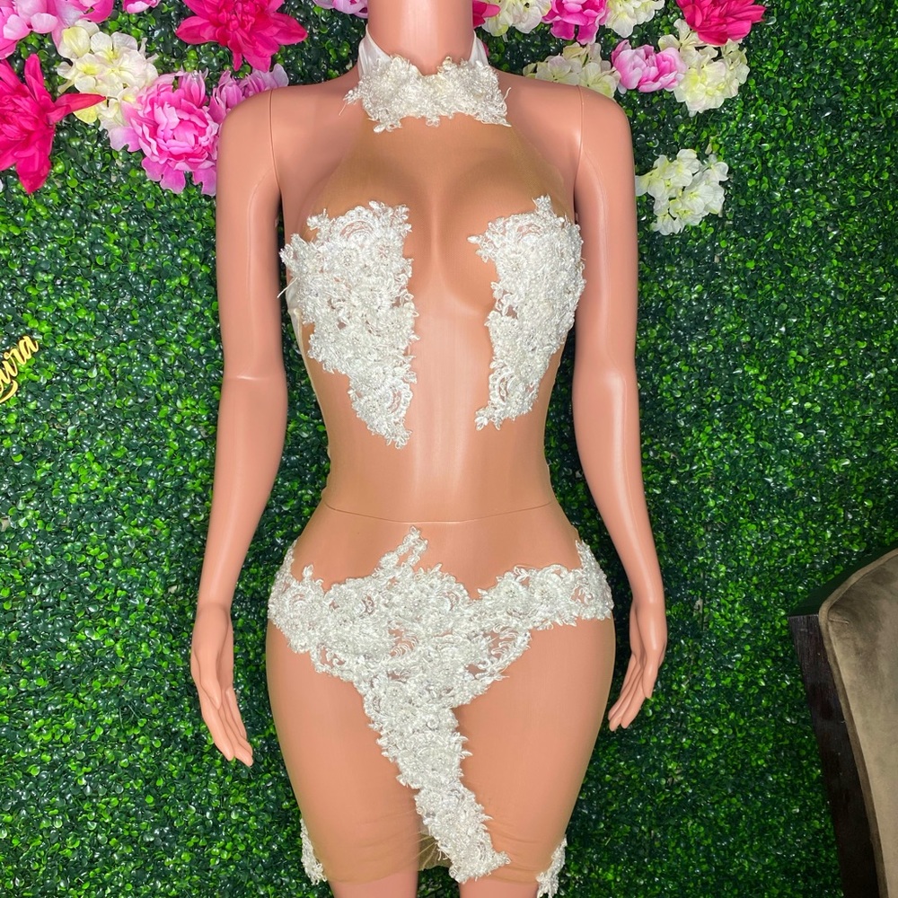 white birthday/ special occasion/party dress